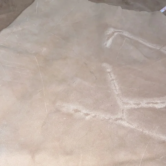 Cowhide Leather Suede Hide Scrap Natural Undyed w/ Branding Brand Crafting Craft - Picture 12 of 12